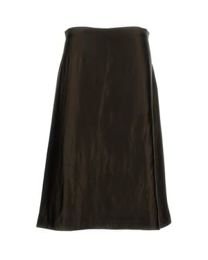 KHAITE Flared Mini Skirt - Black