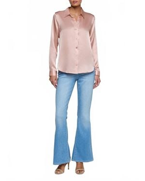 L'Agence Tyler Silk Blouse - Blue