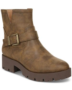 Zodiac Miller-2 I7582S2-200 Boots Leather Cutout Bootie Lion401 - Brown
