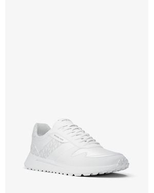 Michael Kors Outlet Dax Mixed-Media Sneaker - White