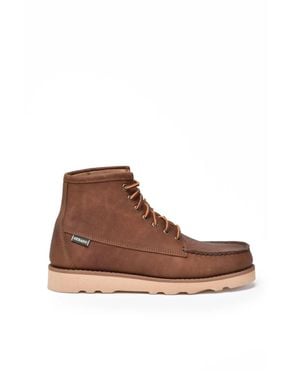 Sebago Mid Leather Tala Boot With Rugged Detailing - Brown