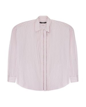 Y. Project Hook And Eye Pinstripe Long Sleeve T-Shirt - Pink