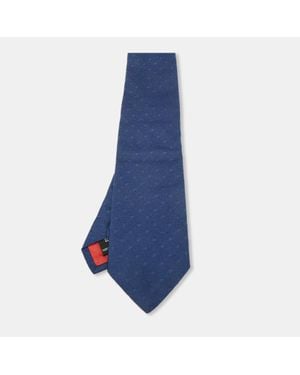 ST Dupont Patterned Silk Tie - Blue
