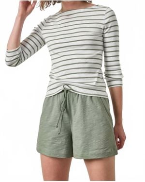 Lilla P Elastic Waist Drawcord Shorts - Green