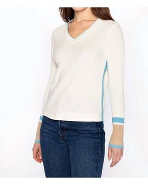 Kinross Cashmere Colorplay Top - White