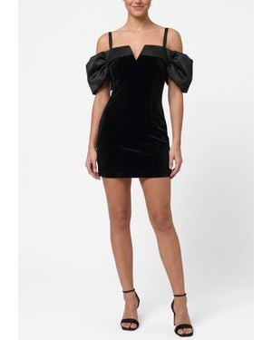 Rachel Roy Valentina Velvet Mini Dress - Black
