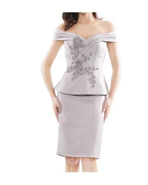 Colors Dress Satin Cocktail Dress - Gray