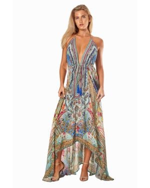La Moda Clothing Avalon Halter Maxi Dress - Multicolor