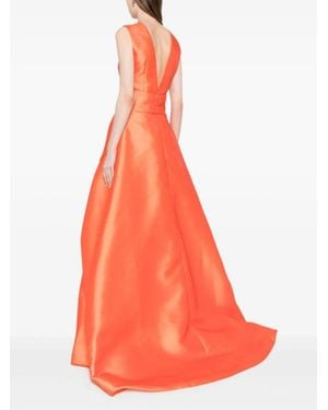 Saiid Kobeisy Mikado Classic Jumpsuit With Detachable Overskirt - Orange