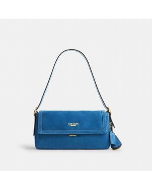 COACH Etta Small Flap Shoulder Bag - Blue