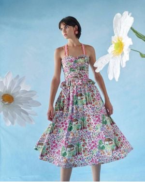 Celiab Kei Midi Dress - Blue