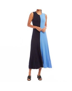 Karen Kane Colorblock Midi Dress - Blue