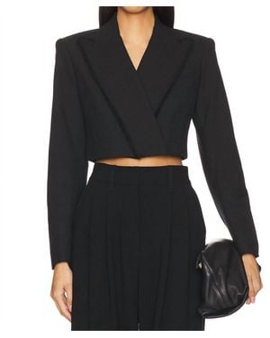 Jonathan Simkhai Cassian Cropped Blazer - Black