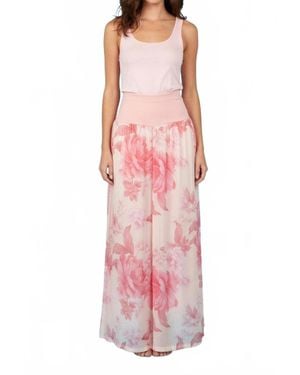 Scandal Italy Silk Wide-Leg Pant - Pink