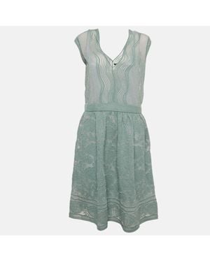 Missoni Patterned Lurex Knit Short Dress - Green