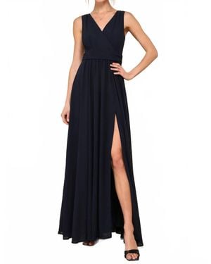 Lulus Thoughts Of Surplice Maxi Dress - Blue