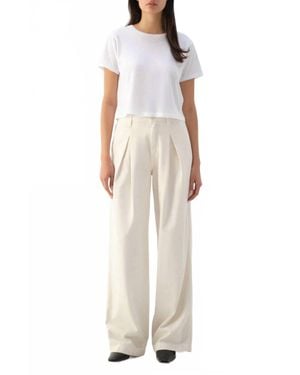 AMO Mary Slouch Trouser Pants - White