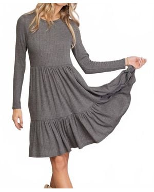 Sew In Love Girl Next Door Midi Dress - Gray