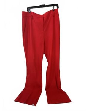 JUDITH & CHARLES Orsay Stretch Wool Pant - Red
