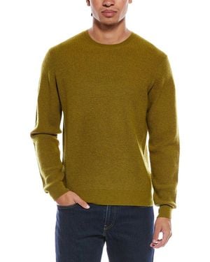 Brodie Cashmere Moss Stitch Wool & Cashmere-Blend Crewneck Sweater - Green