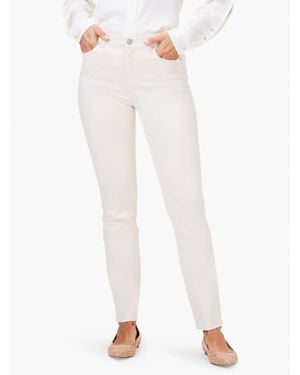 NIC+ZOE Mid Rise Straight Ankle Jean - White