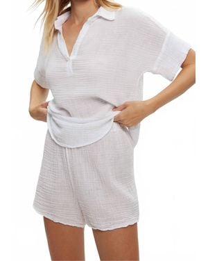 Michael Stars Dream Gauze Flutter Short - White