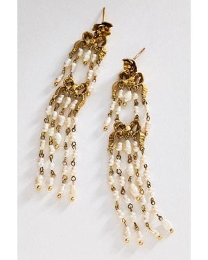 ALÉMAIS Pearl Duster Drop Earrings - Natural