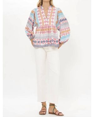 Oliphant Mandarin Balloon Top - White