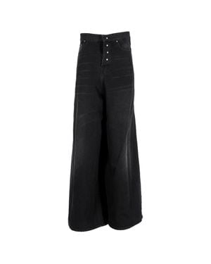 Vetements Ultra Wide Leg Jeans - Black