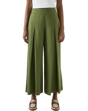 LK Bennett Frances Linen-Blend Trouser - Green