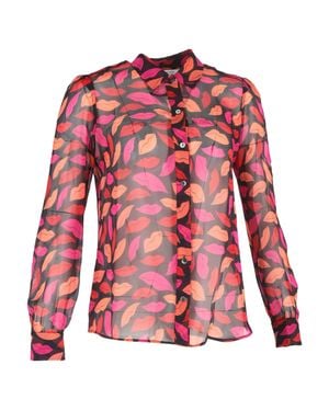 Diane von Furstenberg Mariah Print Blouse - Red