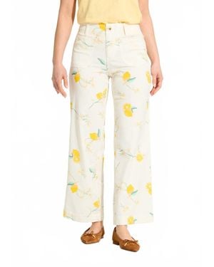 Fdj Olivia Wide Ankle Denim Pant - Yellow