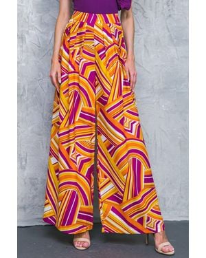 TRUEDAMES Lively Cham Woven Pants - Red