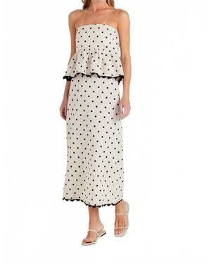 Sundays Polka Dot Alden Maxi Skirt - Natural