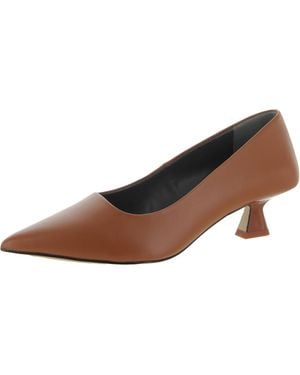 Franco Sarto Diva Comfort Insole Pointed Toe Kitten Heels - Brown