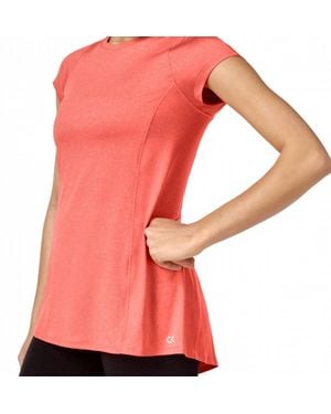 Calvin Klein Performance Pleated Back Top - Pink