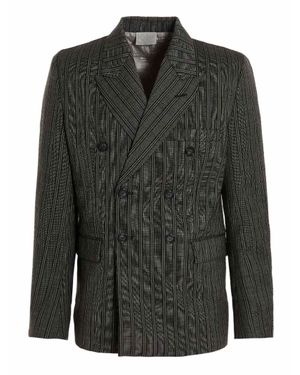 VTMNTS Blazer Tonal Double Breasted Tailo - Black