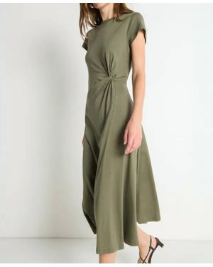 Nation Ltd Frida Twist Midi Dress - Green