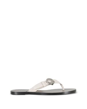Coperni Open-Toe Thong Sandals With Buckle Detail - White