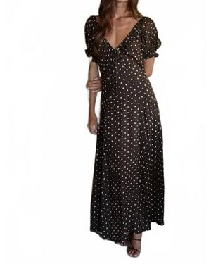 By Together Charlie Polka Dot Maxi Dress - Black