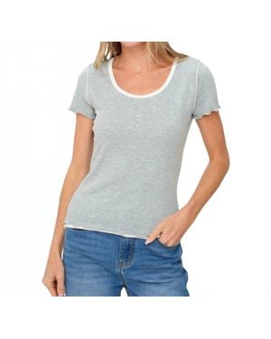 Six Fifty Tessa Layered Short Sleeve Tee - Gray