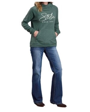 Stetson Ladies Embroidered Hoodie - Blue