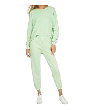 Michael Lauren Travis Crop Pullover - Green
