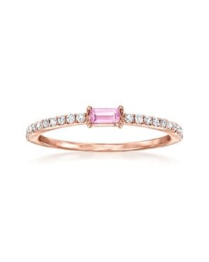 RS Pure By Ross-Simons Sapphire And Diamond Ring - Pink