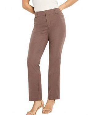 NIC+ZOE Plaza Demi Boot Ankle Pants - Brown