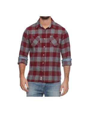Flag & Anthem Harrells Long Sleeve Flannel Shirt - Red