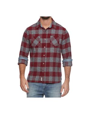 Flag & Anthem Harrells Long Sleeve Flannel Shirt - Red