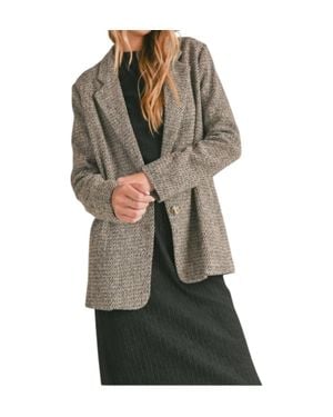 Sadie & Sage Hopeful Tweed Blazer - Gray