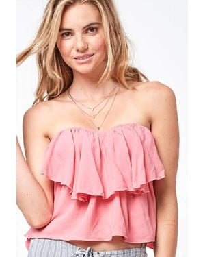 Indah Paloma Flounce Top - Pink