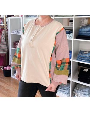 Easel Patchwork Top - Pink